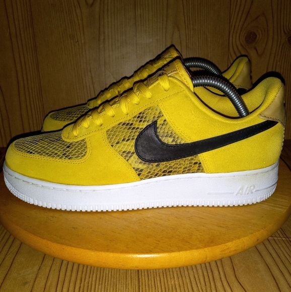 Nike Air Force 1 \'07 Premium Yellow Snakeskin BQ4424 700 Mens 8.5 main image 5
